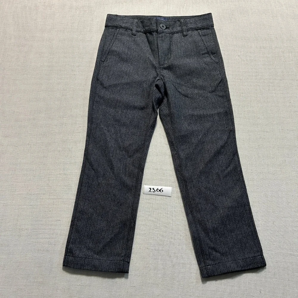 The Children's Place Herringbone Dress Pants Boys Size 5 Black Grey